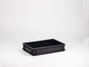 Caja apilable 20 L 600x400x120 mm ESD negro