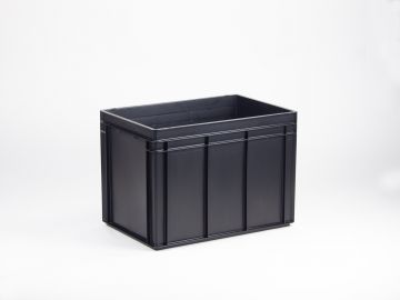 Caja apilable 90 L,600x400x425 mm, ESD, preto