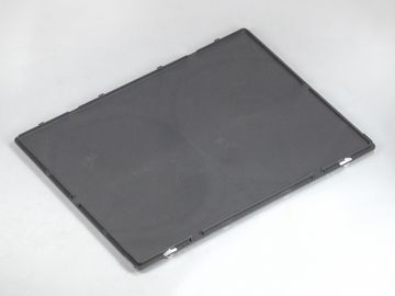 Tapa con bisagras 800x600 mm, con 2 cierres, gris