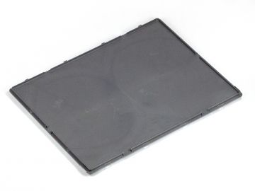 Tapa con bisagras 800x600 mm, E-line, gris oscuro