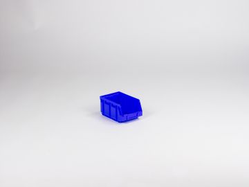 Caja con abertura frontal 1,0 L 167/140x105x82 mm azul