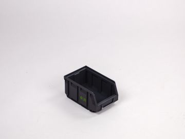 Caja con abertura frontal 1,0 L 167/140x105x82 mm, negro
