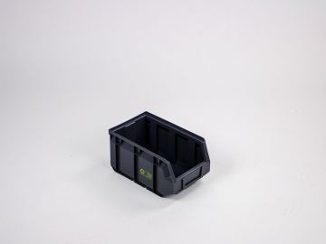 Caja con abertura frontal 4,5 L 237/205x144x123 mm PE-R negro