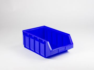 Caja con abertura frontal 30,0 L 485/440x298x189 mm azul