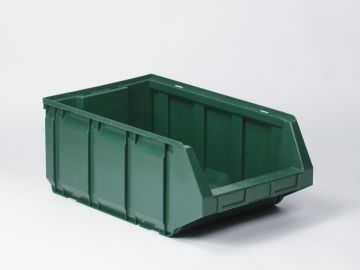Caja con abertura frontal 55,0 L 600/520x372x250 mm verde