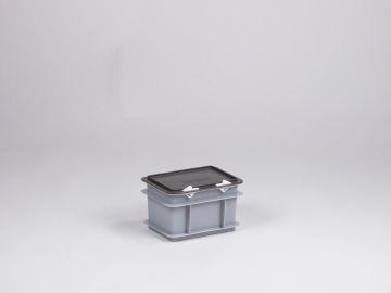 Caja apilable 200x150x133 mm, 2 L con tapa gris