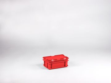 Caja apilable 300x200x130 mm, 5 L con tapa rojo