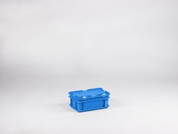Caja apilable 300x200x130 mm, 5 L con tapa azul