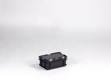 Caja E-line 5 L con tapa negro, ESD