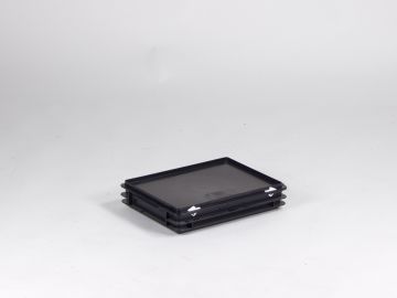 Caja E-line 6L con tapa negro, ESD