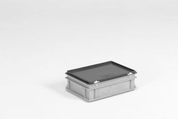 Caja apilable 400x300x135 mm, 10L con tapa gris