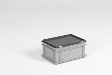 Caja apilable 400x300x185 mm, 15L con tapa gris