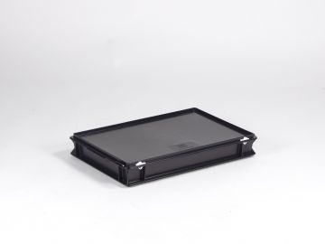 Caja E-line 14 L con tapa negro, ESD