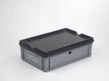 Caja homologación UN 30 L 600x400x195 mm tapa c bisagras y cierre