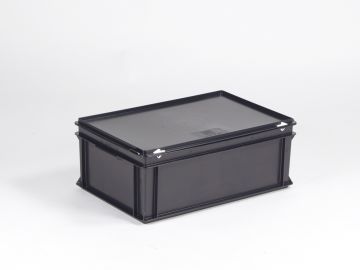 Caja E-line 40 L con tapa negro, ESD