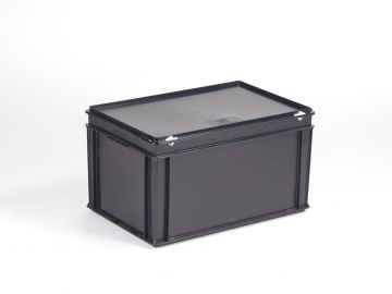 Caja E-line 60 L con tapa negro, ESD