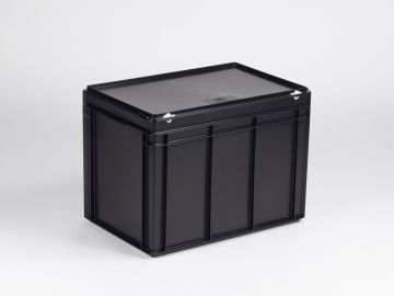 Caja E-line 90 L con tapa negro, ESD
