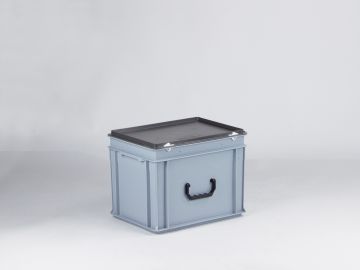 Maleta apilable 25L 400x300x285 mm gris