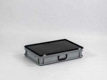 Euroline Maleta E-Line, 20L con asa PP reciclado gris-negro