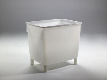Caja de gran volumen 400 L, 945x725x830 mm, 4 apoyos, blanco