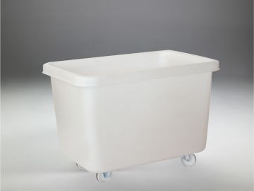 Contenedor alimentar grande volumen 304 L, 970x670x710 mm, 4 ruedas, BLANCO
