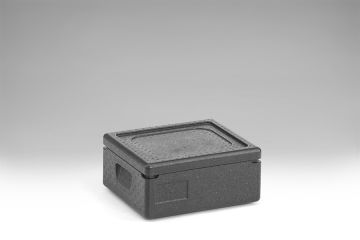 Caja isotérmica em EPP, 390x330x1800 mm, 10 L, c tapa, gris oscuro