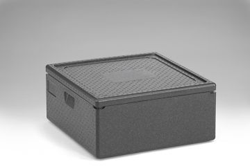 Caja isotérmica em EPP, 595x595x280 mm, 62 L, c tapa, negro