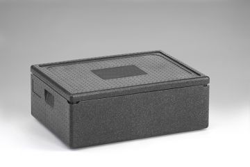 Caja isotérmica em EPP, 685x485x260 mm, 53 L, c tapa, gris oscuro
