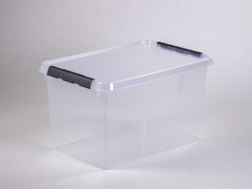Caja de almacenage translúcido c tapa 62L