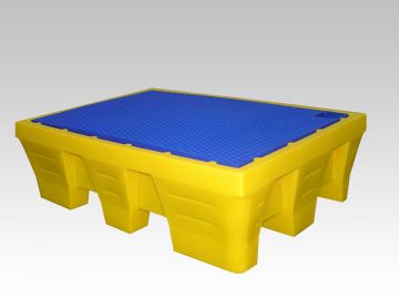 Cubeta de retención 240 L 1310x910x380 mm amarillo