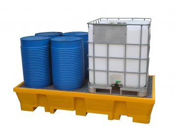 Retention bin 2490x1290x475 mm 1050 liters with galvanised grid