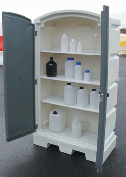 Armário para retención 990x500x1660 mm, 3 estanterias inox blanco