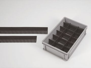 Divider strip 555x180x5 mm ESD, black