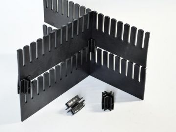 Clip cruzado para elevar las tiras separadoras en 5 mm