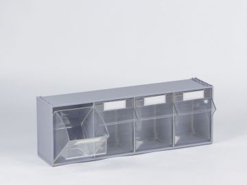 Multistore No4, con 4 cajas, 600x177x206 mm gris