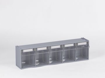 Multistore No5, con 5 cajas, 600x135x164 mm gris