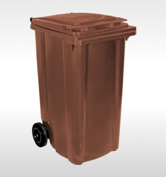 2-Wheel container 240L, brown