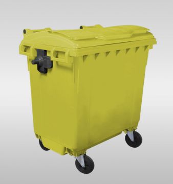 Contenedor 770 litros, 1370x778x1365 mm amarillo