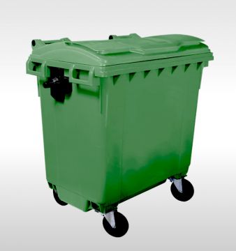 Contenedor 770 litros, 1370x778x1365 mm verde