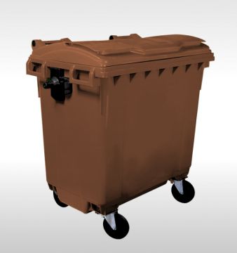Contenedor 770 litros, 1370x778x1365 mm marron
