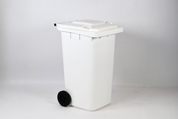 Contenedor de residuos blanco de 240 litros
