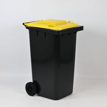 Contenedor 240 L 2 ruedas gris oscuro/ amarillo