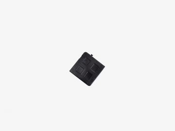 Estrado de plástico E-line, 130x130x25mm, canto, preto