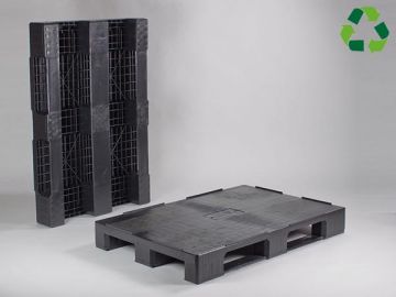 Palet plástico 1200x800x150 mm c 3 patines cerrada PE-R