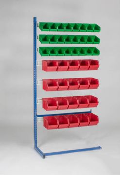 Extensión para estantería PBS-9041181-A incl. 44 cajas de almacén