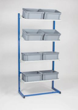 Estantería con 4 estantes con 8 cajas 400x300