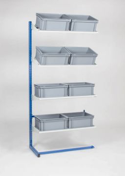 Extensión para estantería PBS-9041181-B con 8 cajas 400 x 300 x 170 mm
