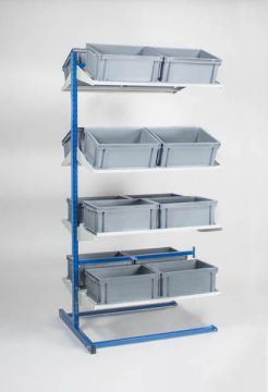 Extensión para estantería PBS-9041181-F con 16 cajas 400x300x170mm