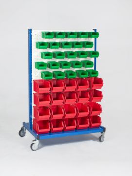Estanteria con ruedas con 90 cajas almacenage