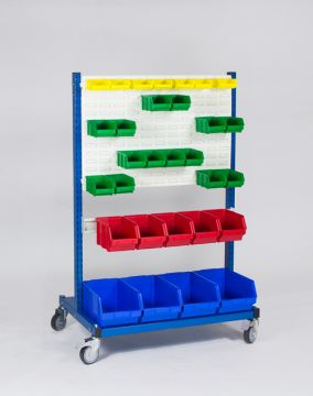 Estanteria con ruedas con 60 cajas almacenage